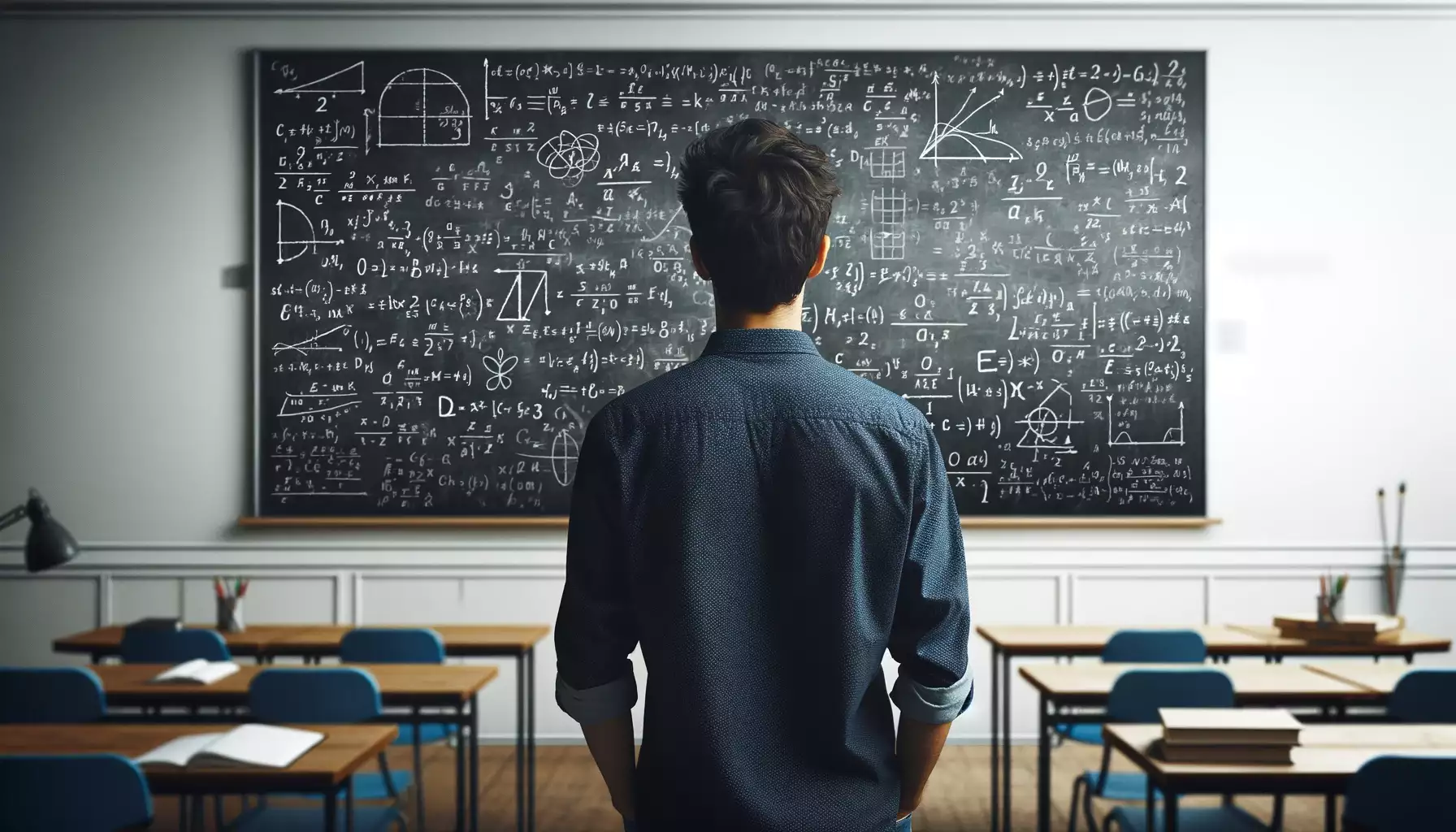 man with the blackboards