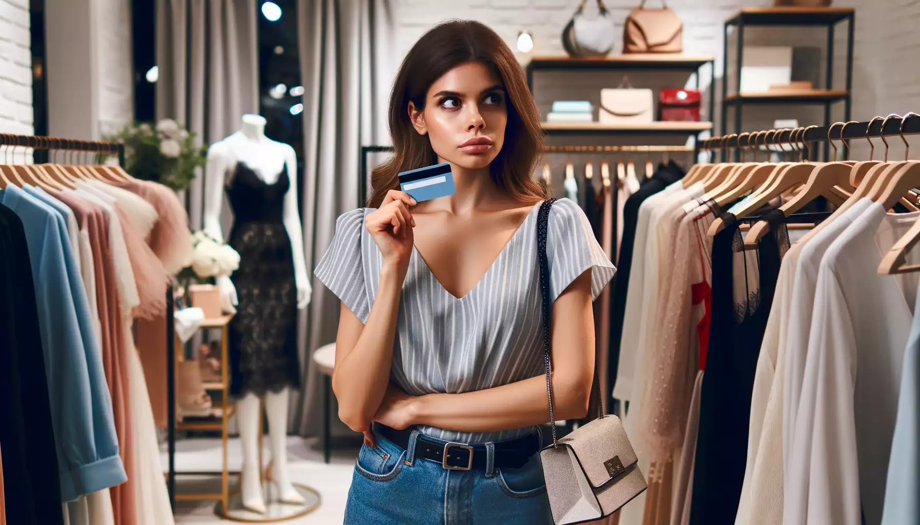 woman in fashion store