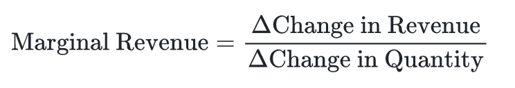 marginal revenue formula