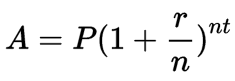 Compound interest formula